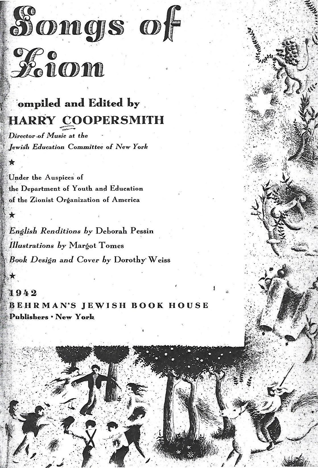  Songs of Zion title page